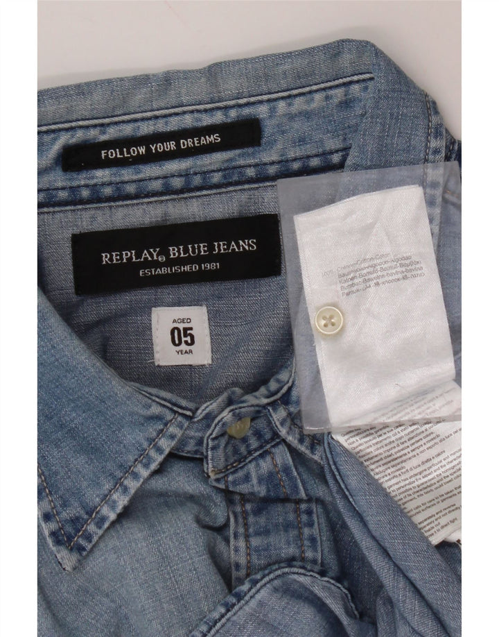 Cămașă de blugi pentru bărbați REPLAY Bumbac albastru mare