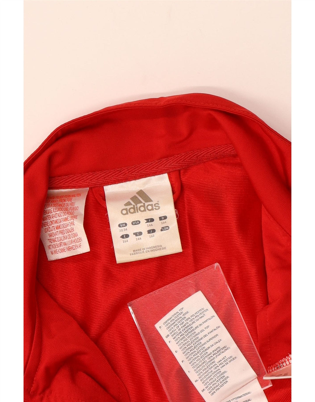 Jachetă de trening pentru băieți ADIDAS 13-14 ani, poliester color bloc roșu