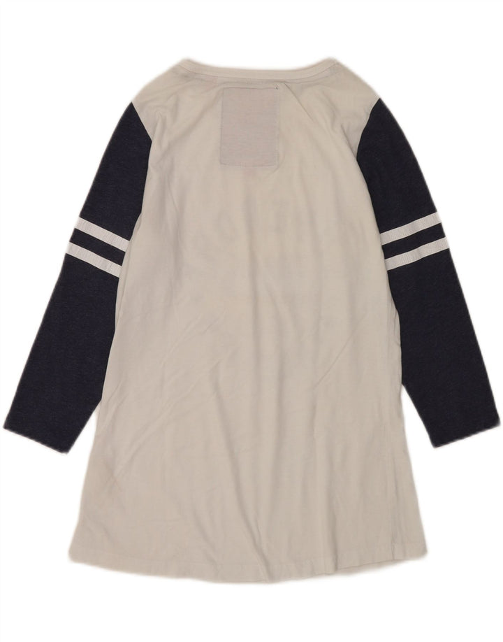 Top grafic pentru femei Superdry cu mâneci 3/4 UK 12 Medium White Colorblock