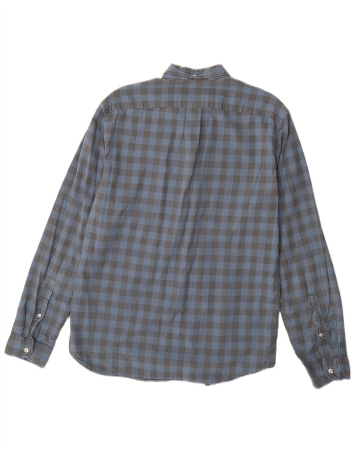 Cămașă subțire pentru bărbați J. CREW, bumbac vichy albastru mediu