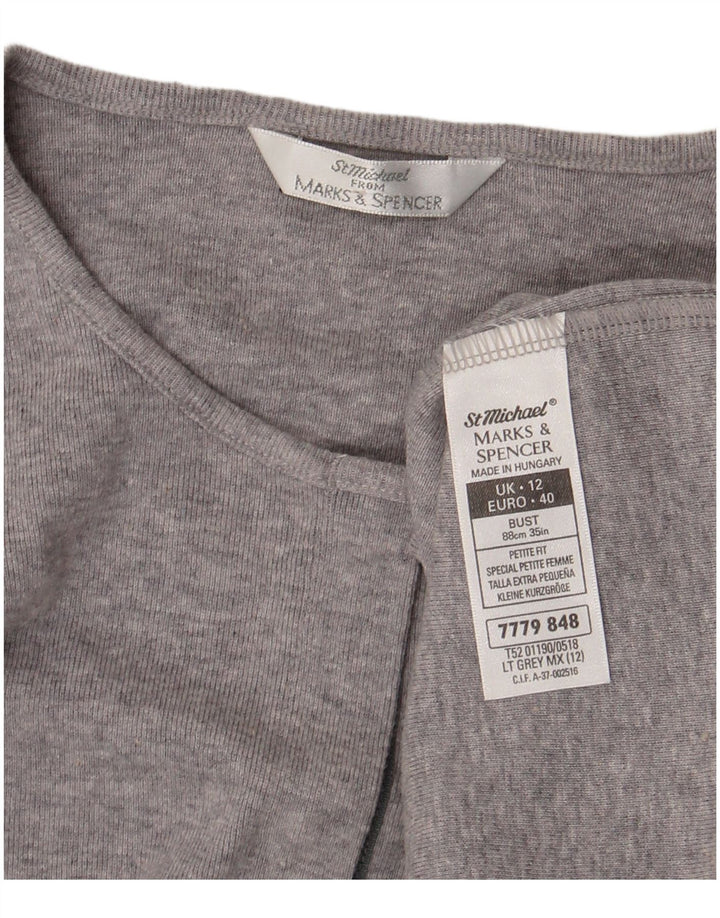 Pulover cardigan pentru femei Marks & Spencer UK 12, bumbac gri mediu