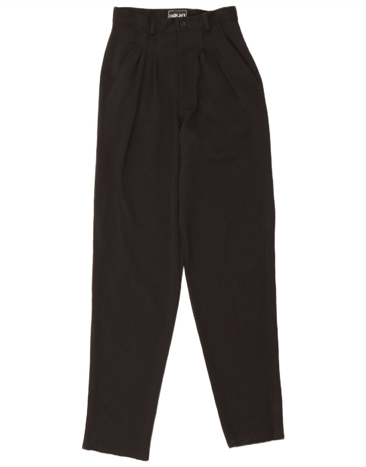 Pantaloni de costum vintage pentru femei IT 44 Medium L26 L35 Poliester negru