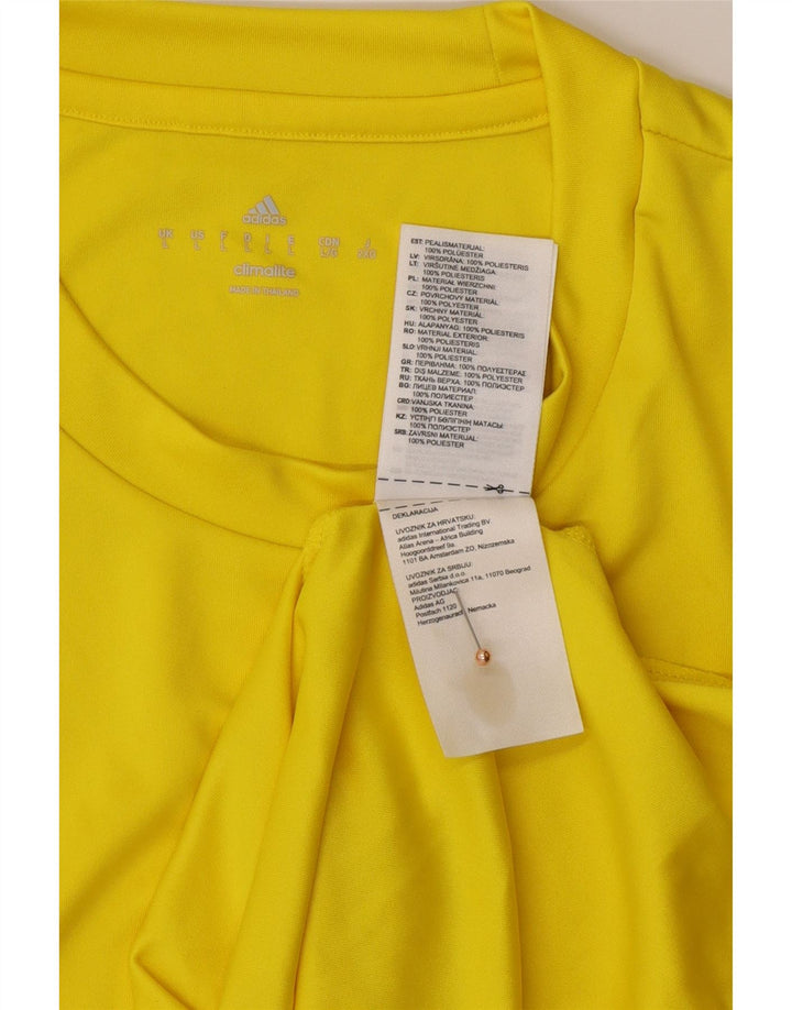 Tricou ADIDAS Climalite pentru bărbați Top mare din poliester galben