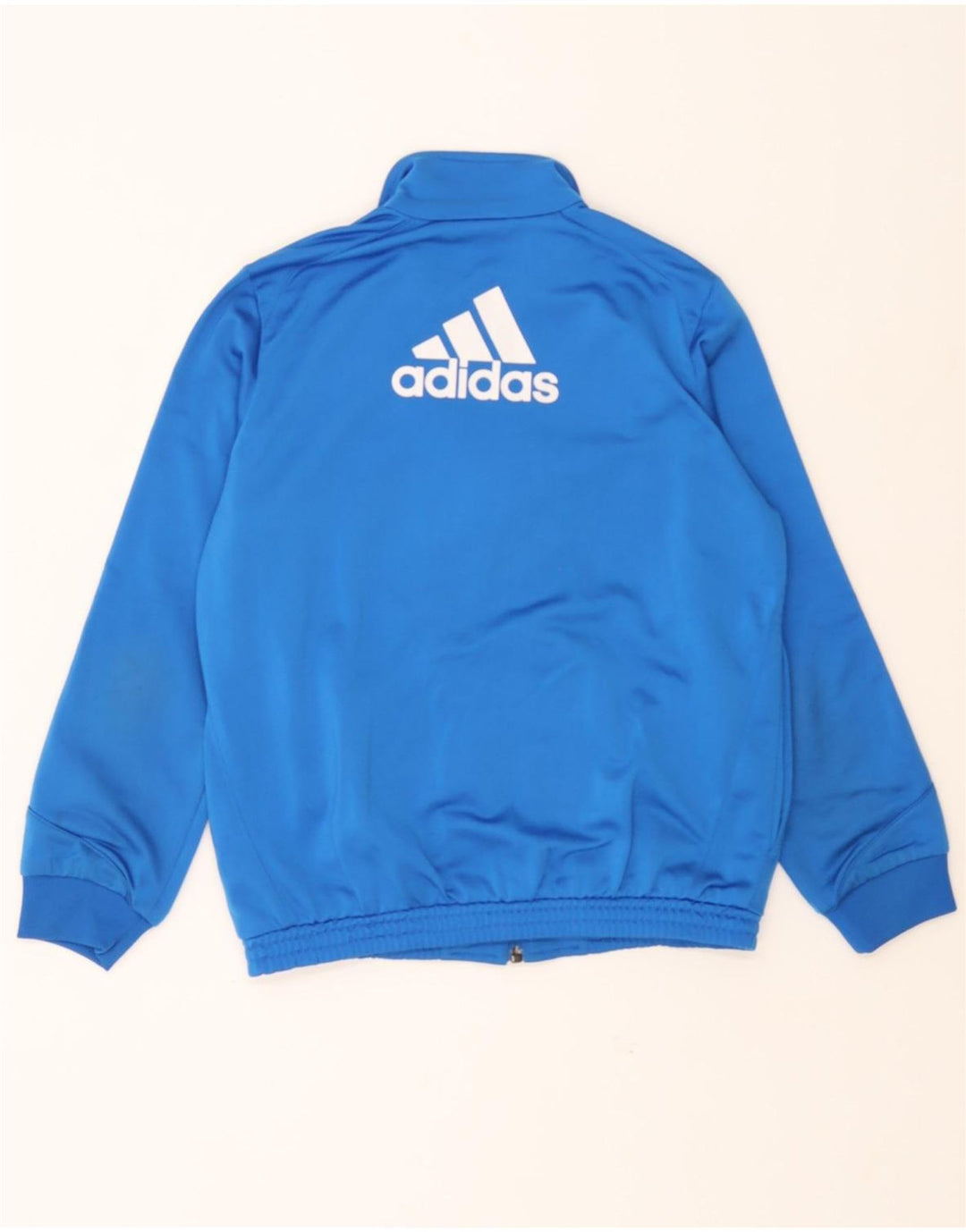 ADIDAS Boys Graphic Tracksuit Top Jacket 9-10 Years Blue Colourblock Vintage Adidas and Second-Hand Adidas from Messina Hembry 