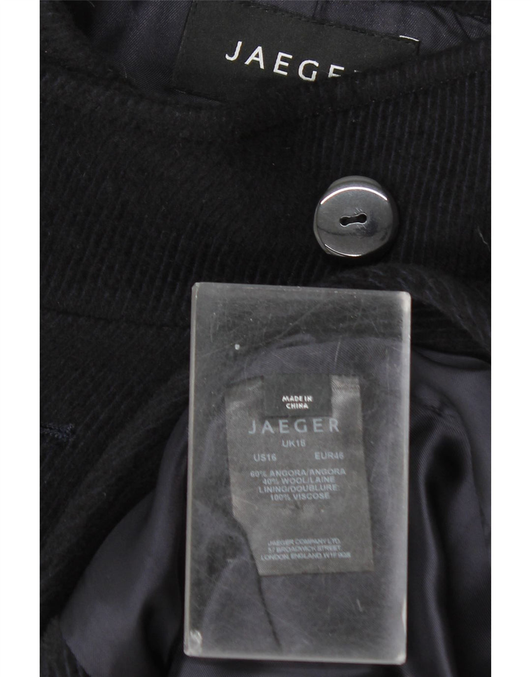 Jaeger pentru femeie măzăre UK 18 XL bleumarin Angora