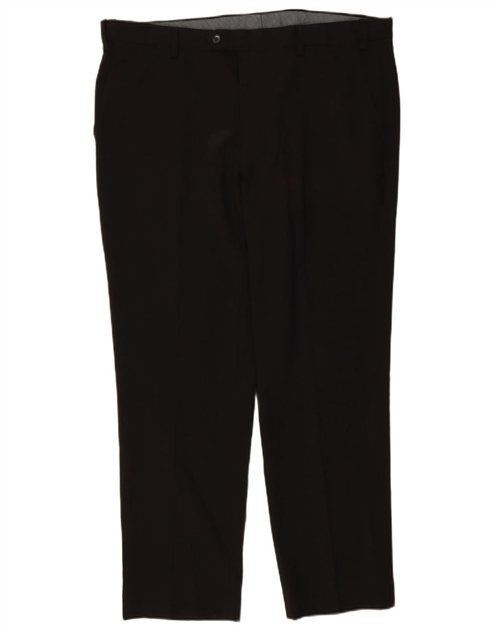 Pantaloni de costum obișnuiți pentru bărbați Marks & Spencer L40 L31 Poliester negru