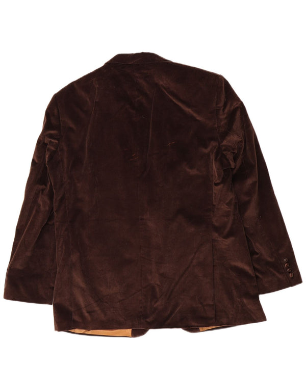 Jachetă Barbour pentru bărbați din velur cu 2 nasturi, IT 56 3XL, bumbac maro