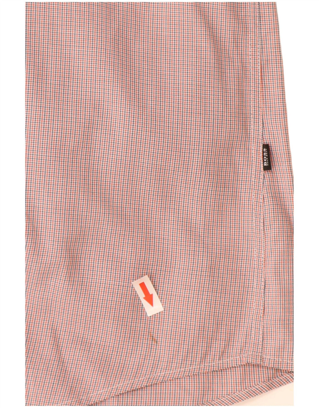 Cămașă Slim Fit pentru bărbați Hugo Boss, din bumbac mare portocaliu Houndstooth