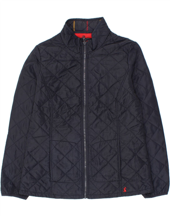 JOULES Womens Quilted Jacket UK 10 Small  Navy Blue Polyester Vintage Joules and Second-Hand Joules from Messina Hembry 