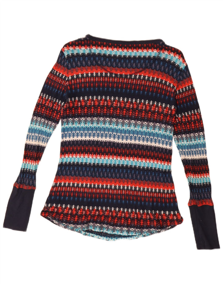 Pulover ORVIS pentru femei cu gât de barcă, Marea Britanie, cu dungi multicolore