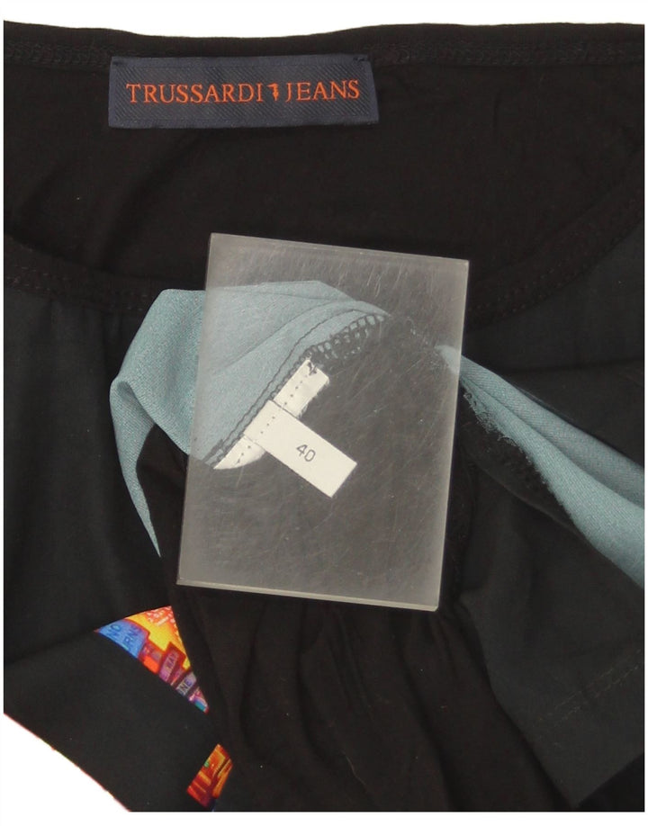 Trussardi Jeans Femei Graphic Vest Vest Top IT 40 Small Black