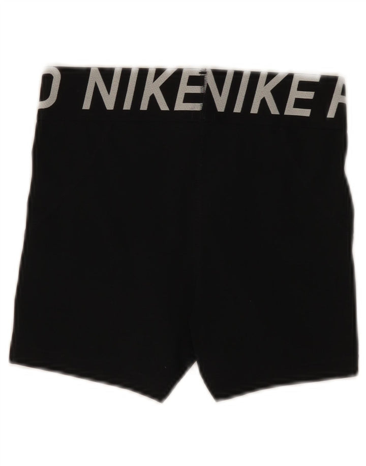 Pantaloni scurti sport grafic Nike pentru femei UK 8 Small Negru Poliester