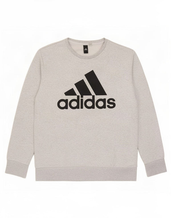 Hanorac grafic pentru bărbați Adidas Jumper Medium Gri Flecked