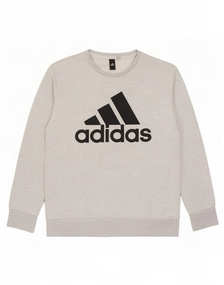 Hanorac grafic pentru bărbați Adidas Jumper Medium Gri Flecked