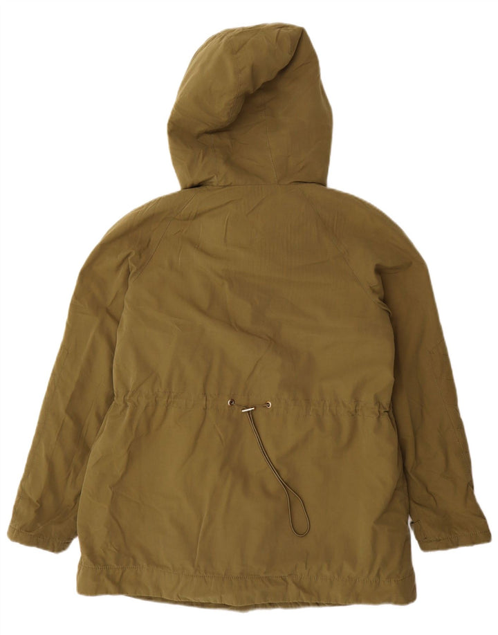 Jachetă parka cu glugă pentru femei Zara UK 6 XS Kaki Poliester