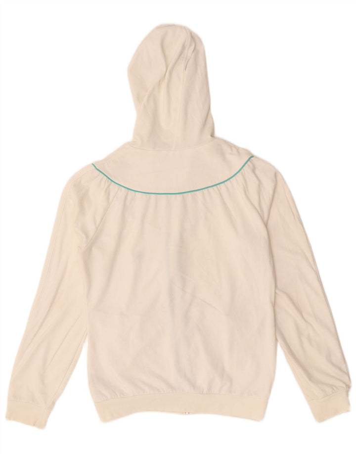 Pulover Adidas pentru femei, cu fermoar, IT 44, bumbac alb mediu