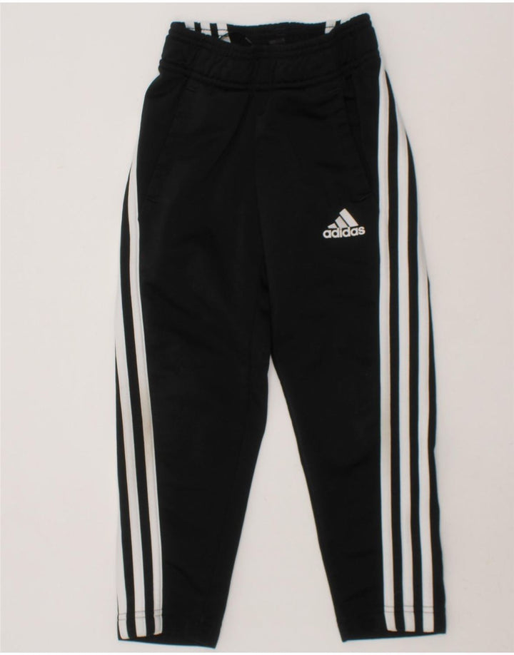 ADIDAS Boys Tracksuit Trousers 4-5 Years  Black Polyester Vintage Adidas and Second-Hand Adidas from Messina Hembry 