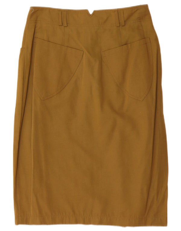 Fusta creion vintage pentru femei EU 38 Medium W28 Kaki Poliester