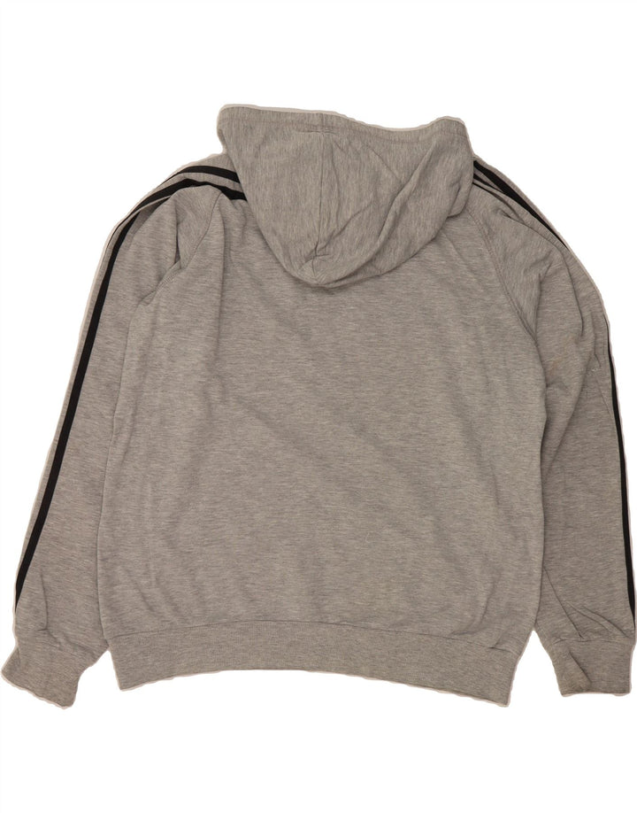 ADIDAS Mens Hoodie Jumper Large Grey Cotton Vintage Adidas and Second-Hand Adidas from Messina Hembry 