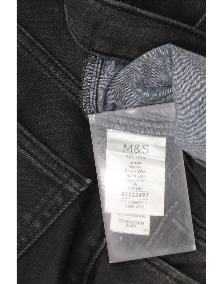 Blugi slim pentru bărbați Marks & Spencer W32 L31 bumbac negru
