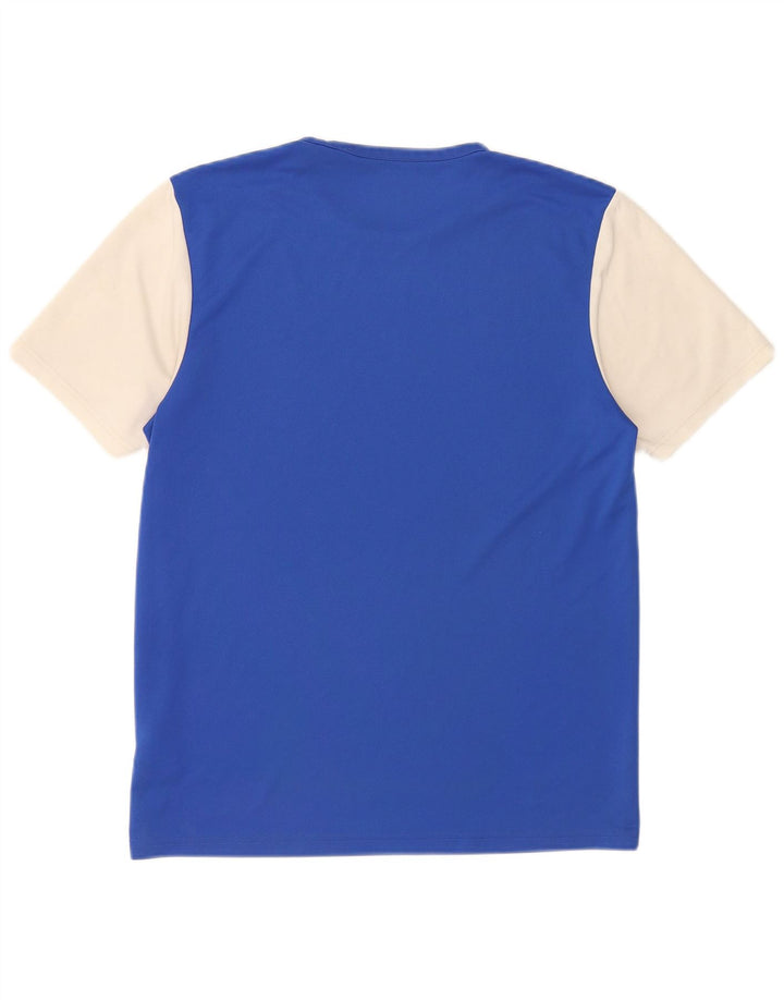 Tricou Adidas Climalite pentru bărbați Top Medium Blue Colorblock Poliester