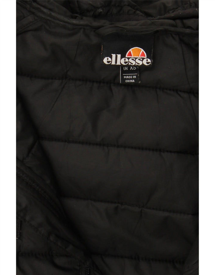 ELLESSE Jachetă căptușită cu glugă pentru bărbați UK 34 XS Poliester negru