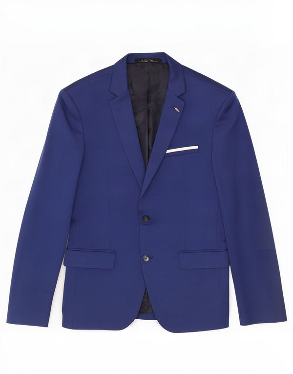 Blazer pentru bărbați Zara cu 2 nasturi EU 52 Mare Albastru