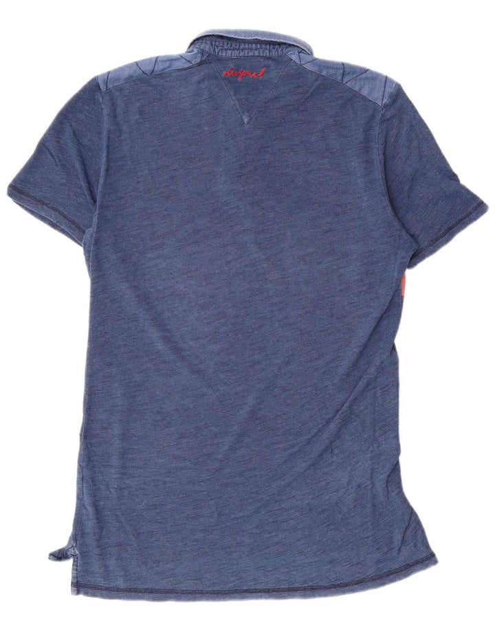 Tricou polo cu grafică Desigual pentru bărbați, mare, albastru