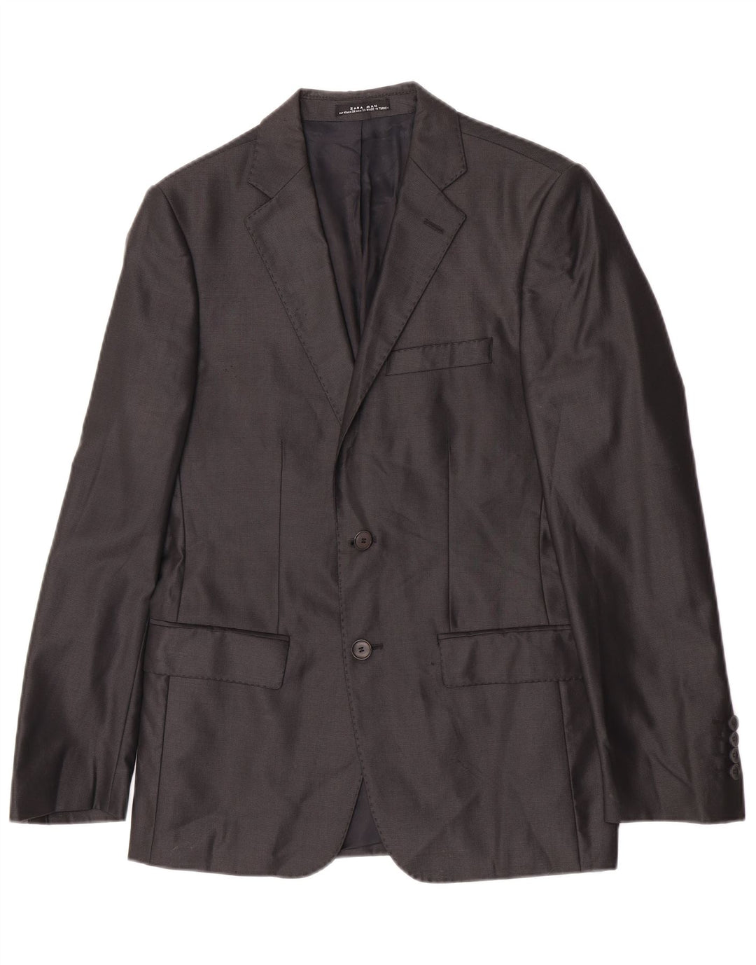 Blazer pentru bărbați Zara cu 2 nasturi EU 48 Medium Negru