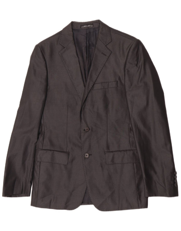 Blazer pentru bărbați Zara cu 2 nasturi EU 48 Medium Negru