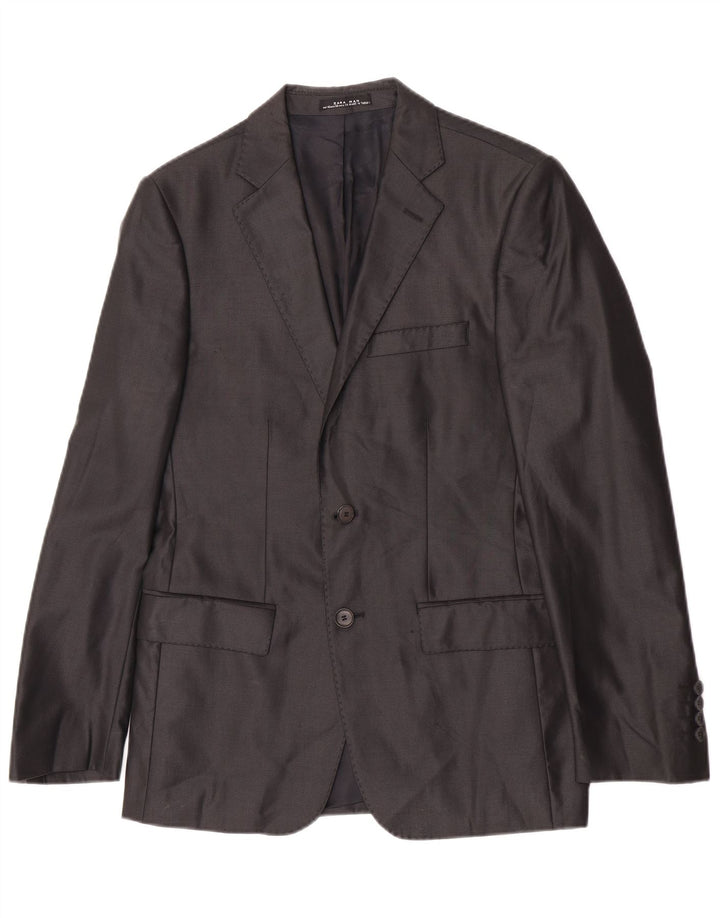 Blazer pentru bărbați Zara cu 2 nasturi EU 48 Medium Negru