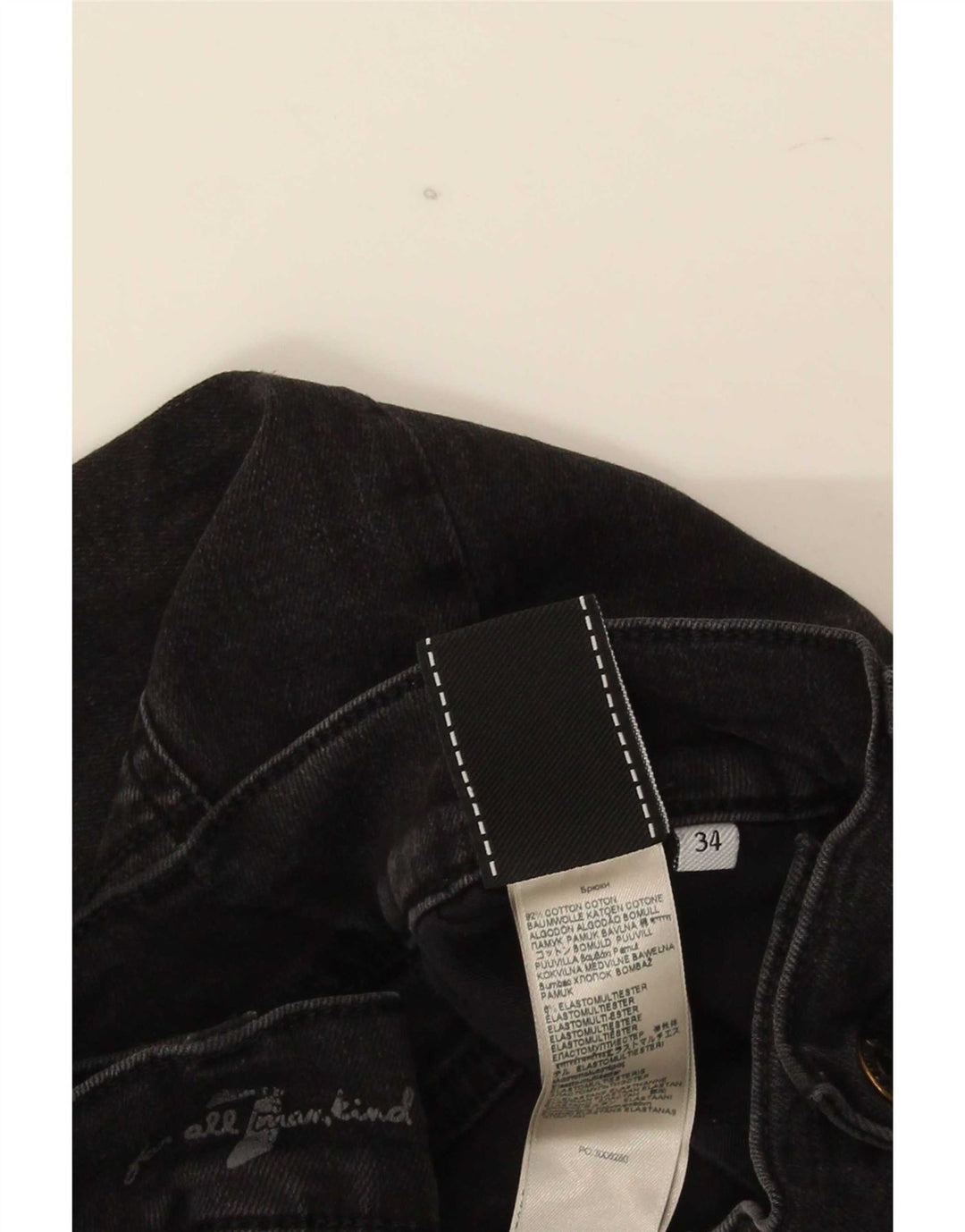 7 For All Mankind Blugi subțiri pentru bărbați L34 L32 Bumbac negru