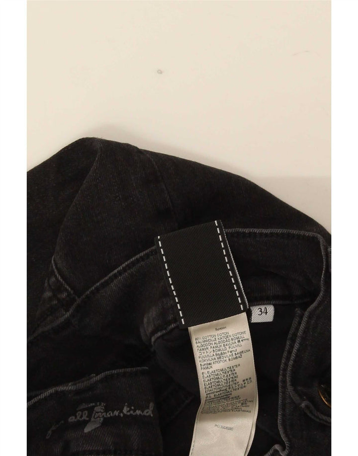 7 For All Mankind Blugi subțiri pentru bărbați L34 L32 Bumbac negru