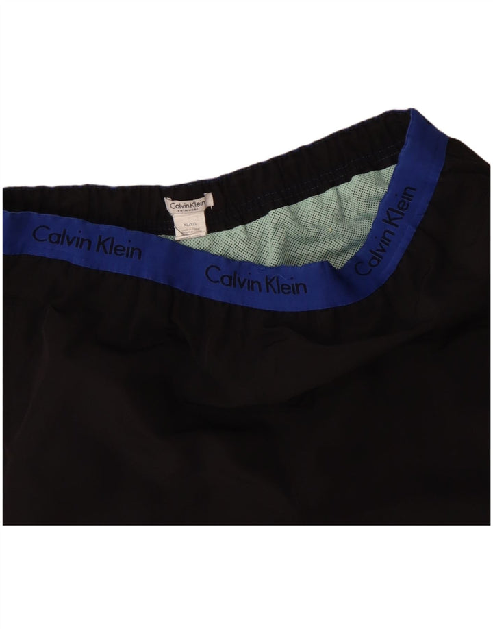 Pantaloni scurți de înot grafic CALVIN KLEIN pentru bărbați XL poliester color bloc negru