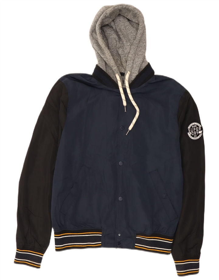 Jachetă Varsity Grafică Superdry pentru bărbați UK 40, mare, albastru bleumarin