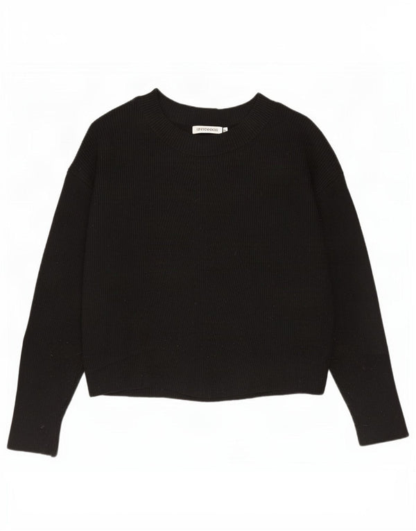 Pulover supradimensionat pentru femei Zara, cu gât de barcă, UK 10 Mic Negru