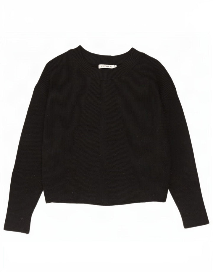 Pulover supradimensionat pentru femei Zara, cu gât de barcă, UK 10 Mic Negru