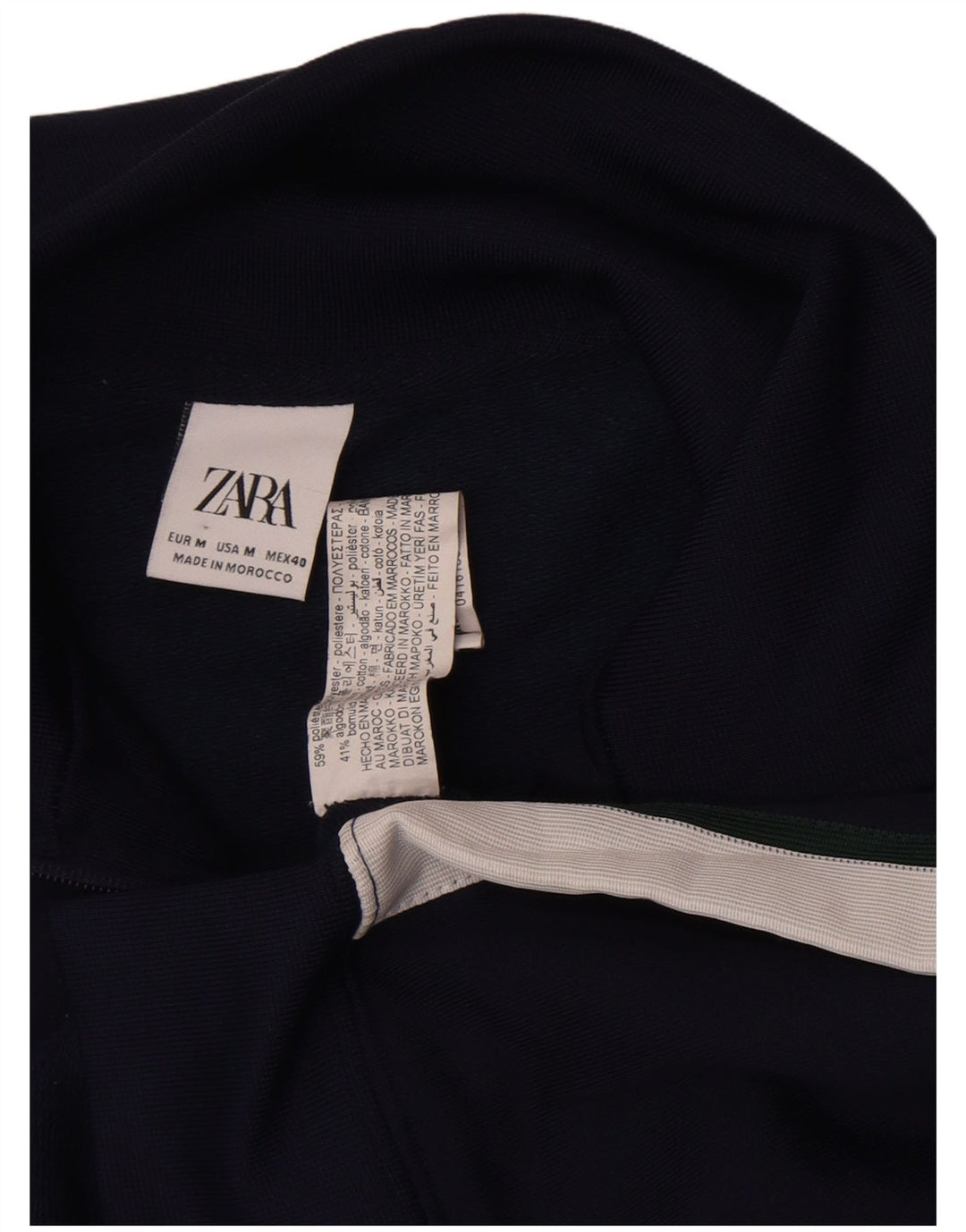 Jachetă de top pentru trening pentru bărbați Zara, albastru bleumarin, poliester color bloc