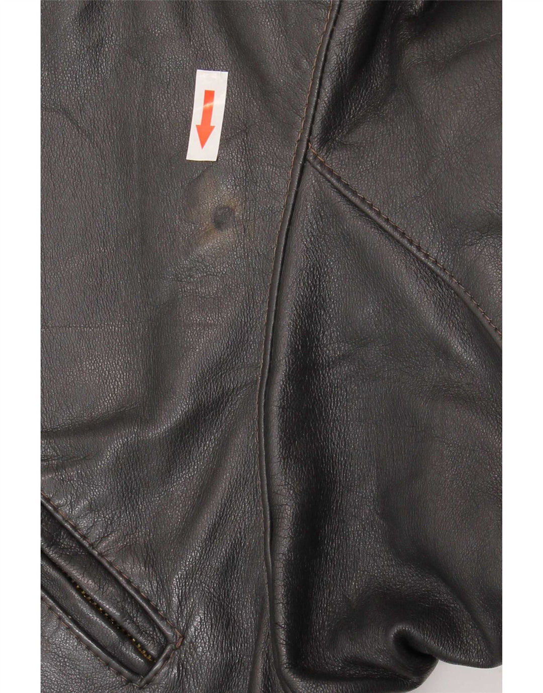 Geaca de piele vintage pentru barbati IT 48 Medium Black