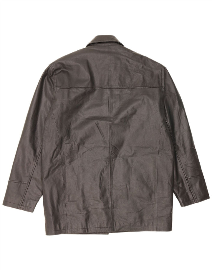 Jachetă de piele vintage pentru bărbați UK 40 Large Black