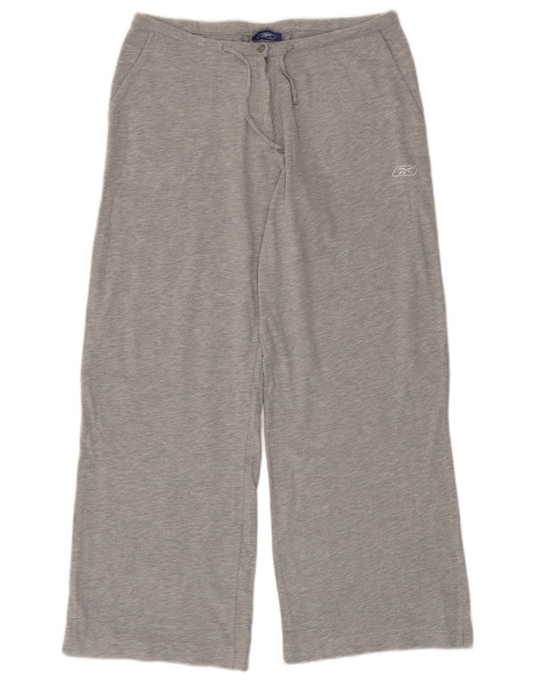 Pantaloni de trening Reebok pentru femei cu picioare largi UK 12 bumbac gri mediu