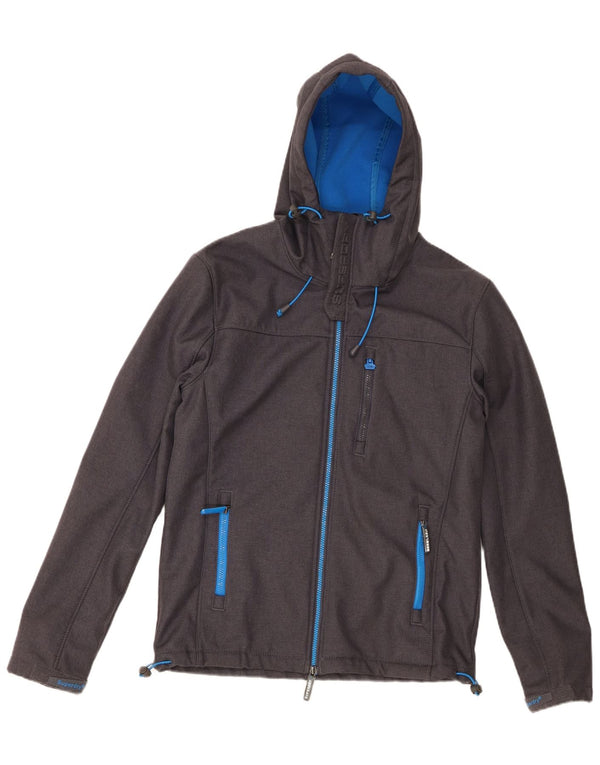 Jachetă de vânt cu glugă The Windtrekker pentru bărbați Superdry UK 40, mare, gri