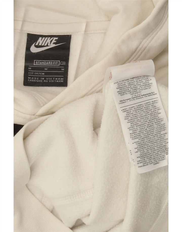 Pulover NIKE pentru băieți Graphic Fit Standard Fit 10-11 ani, mediu alb