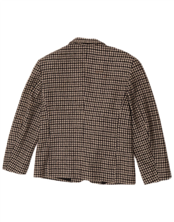 Blazer Vintage pentru femei cu 2 nasturi IT 44 Medium Gri Houndstooth