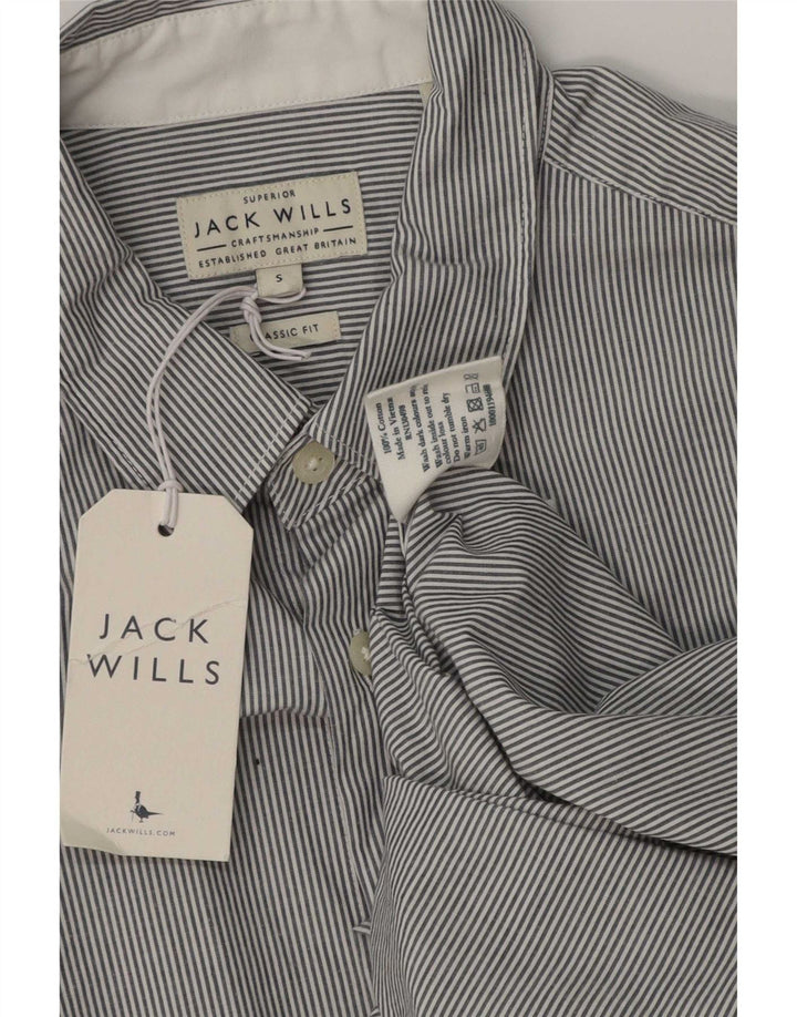 Cămașă Jack Wills pentru bărbați, cu tăiere clasică, din bumbac cu dungi gri mici