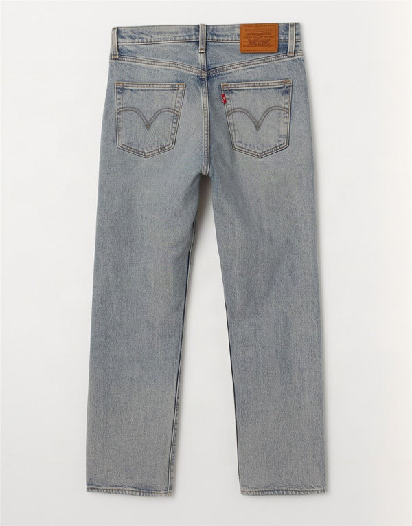 Blugi drepti Levi's Ribcage pentru femei L25 L27 Bumbac albastru