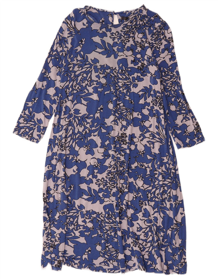 Rochie schimbătoare pentru femei Marks & Spencer cu mâneci 3/4 UK 12 Medium Blue Floral