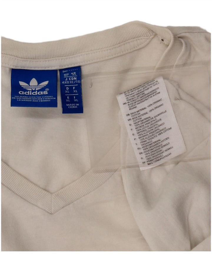 Tricou pentru bărbați Adidas Top XL Bumbac alb