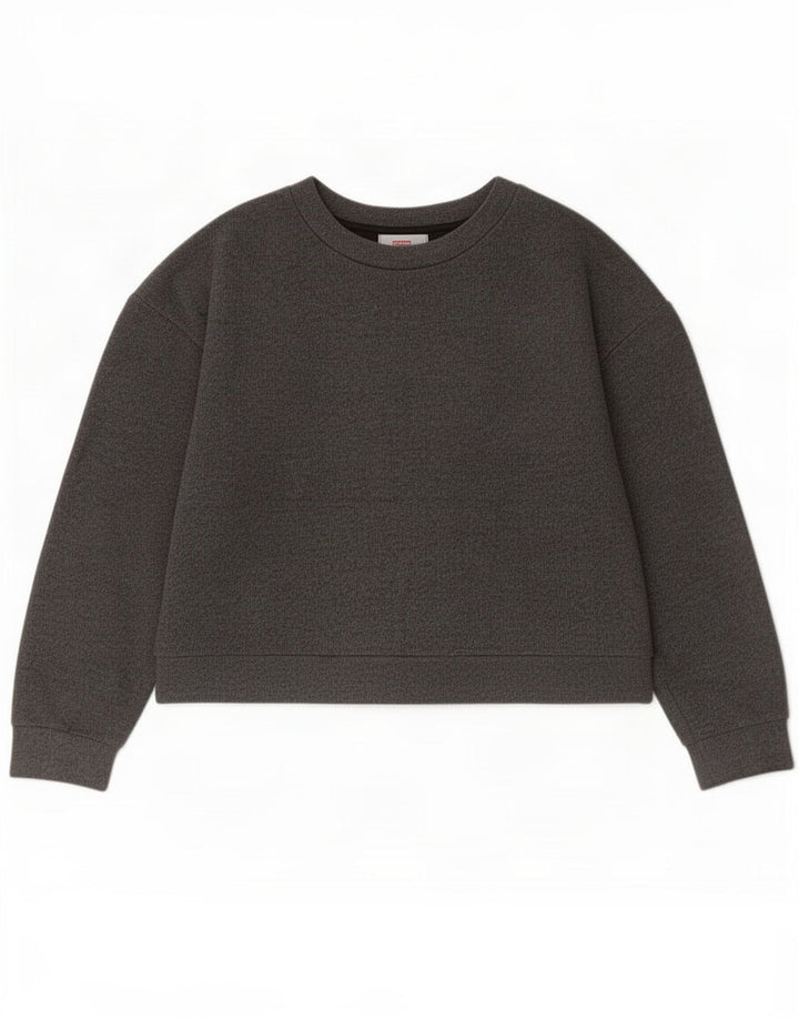 Crop Top pentru femei Zara cu mânecă lungă UK 14 Medium Gri