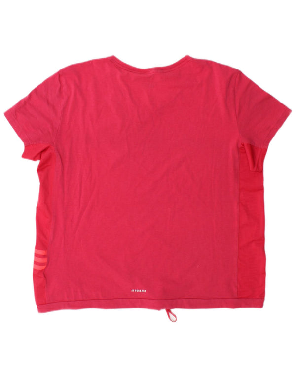 Tricou Adidas Aeroready pentru femei, UK 20/22 XL, bumbac roz